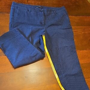 Hilary Radley Size 12 Navy Polka Dot Crop Pants Capri